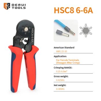 Hsc8 6-6A Terminal Crimping Pliers - Yueqing Derui Tools Co., Ltd. - China