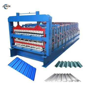 Three-Layer Roof Sheet Roll Forming Machine Tile Making Machinery - Cangzhou Zhongkuo Cold Bending Forming Equipment Co., Ltd. - China