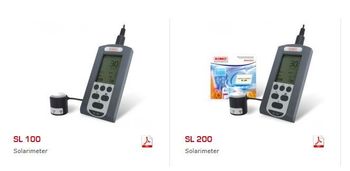 SL 100 and SL 200 Solar Power Meters Model Name/Number SL100/200 Dimensions of Cell 30mm x 32mm Operating Temp. -30 - 60 deg. - Emco Precima Engineering Pvt. Ltd. - India
