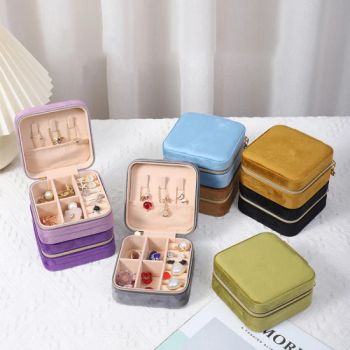 Velvet Jewelry Boxes Luxury Ring Necklace Earrings Travel Storage Packaging with Custom Logo Organizer Pink Jewelry Cases Gift Box - Wenzhou Sunray Technology Co., Ltd. - China