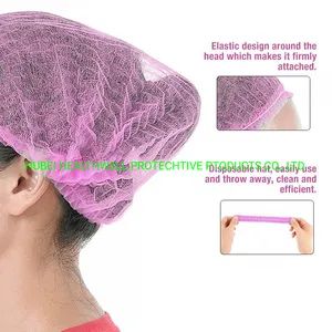 Disposable Non-Woven Clip Caps Mob Caps Hairnets Head Cover Origin Hubei Folded Folded Color Multicolor HS Code - HUBEI HEALTHWELL PROTECTIVE PRODUCTS CO., LTD. - China