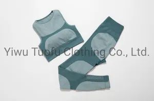 Ladies Seamless Sports 2 Pieces Suits Gym Wear Yoga Wear Fitness Wear Running & Cycling Sports - Yiwu Tuofu Clothing Co., Ltd. - China
