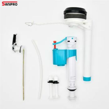 Sanipro Economic Plastic Water Tank Kit Delayed Fill Valve Toilet Cistern Flush Valves - Ningbo Master Building Material Co., Ltd. - China