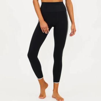 Active Sports Tight 7 8 Legging Yoga Pants Contrast White Side Piping - Xiamen Green Time Trading Co., Ltd. - China