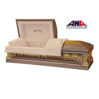 Ana Manufacturer American Style Pink Velvet Lining Solid Bronze Funeral Casket - Wuxi ANA Industries Co., Ltd. - China