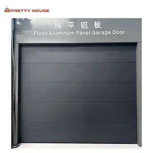 Modern Hurricane Resistant Garage Screen Door Black Mirror Automatic Frame Less Tempered Glass Garage Door with Motor for USA - Liangjia Doors And Windows (Foshan) Co., Ltd. - China
