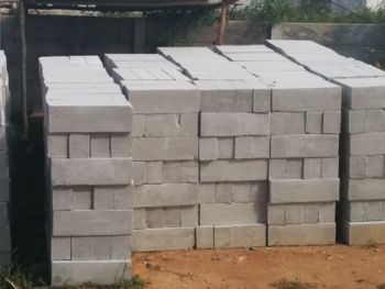 Lightweight Concrete Blocks, 12 in x 4 in x 2 Color Grey Shape Cubical Curing Time 14 Days Size 12 in x 4 in x 2 Density 800-900 - Nesara Constructions & Rainwater Harvesting - India