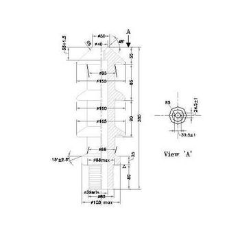 Transformer Bushings Weight 6 Kg Arcing Distance 270 Mm Creepage Distance 440 Mm Impulse Withstand Voltage 125 Kv Highest System Voltage Indoor 36 - A.S Insulators - India