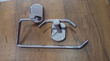 Ozatal Stainless Steel Toilet Paper Holders Color Silver Finish Chrome Brand Name Ozatal Diameter 15 (L) Inch Material Stainless - Sreya Fab - India