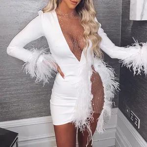 Evening Gowns Sexy Night Dress for Women MOQ 2 PCS Size S-2XL Length Short Neckline V-Neck Trademark LYSKMEQ Waistline - Xiamen Shan Lin Yang Trading Co., Ltd. - China