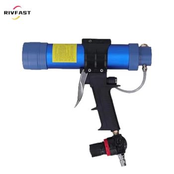 Sausage Silicone Caulking Glue Gun, 310ml 1/4in Pneumatic Glass Glue Gun with Pressure Gauge Silicone Gun Pneumatic Sausage Caulking Gun Glass Glue Sealant Gun - Rivfast Machinery(Shanghai) Co., Ltd - China