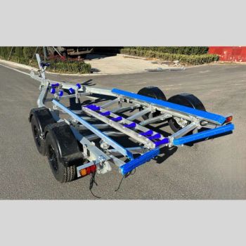 21FT 6.9m Aluminum Boat Trailer Poly Bunks Hydraulic Break for Fishing - QINGDAO HILLSIDE VECHICLE CO., LTD. - China