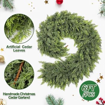 Artificial Greenery Christmas Garland Outdoor Xmas Garland Wreaths for Outdoor Indoor Christmas Decorations - Suzhou Lixiang Pai Technology Co., Ltd. - China