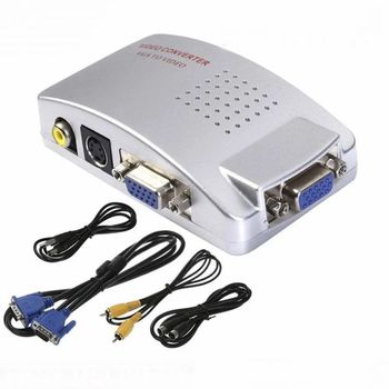Laprite TSS VGA To Video Converter, For TV,Computer Color White Weight 100 g Brand Laprite Cable Length 2 m Power Source - Tiger Sporty Shop - India