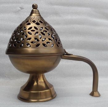 Antique Brass Metal Decorative Lobandan Frequency NA Length 20 cm Power Source NA Phase Decorative Material Aluminium Color Antique - All Metal Collection - India