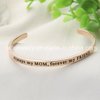 Fashion Stainless Steel Classic Bracelet Personalized Engraved Cuff Bangle - Shenzhen Hengda Xin Jewelry Co., Ltd. - China