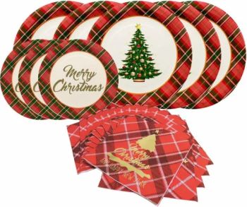 Disposable Party Tableware Christmas Decorations for Home New Year 2024 Xmas Christmas Party Paper Plates - Ningbo Multi Channel Co., Ltd. - China