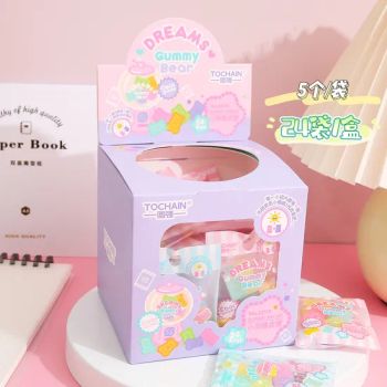 Creative Cartoon Gift Box Eraser Cute Little Bear Eraser Translucent - 4.3/5 - China