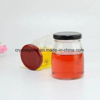 100ml Glassmilk Pudding Jar Yoghurt Packing Jar with Tin Cap Sealing Type Screw Cap Trademark Crystal Origin China Specification 100ml 150ml 200ml pudding jars - Xuzhou Crystal Glass Products Co., Ltd. - China