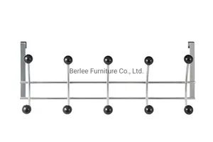 10 Hooks Storage Over Door Chrome Hanger Sets 1-3PCS Origin China Style Original Material Metal Folded Unfolded HS Code - Berlee Furniture Co., Ltd. - China