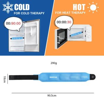 Soft Gel Thumb Ice Pack Wrap Weight 290g OEM Approved Material Nylon Size 90.5*10cm Origin Shanghai Transport Package - Shanghai Zhengqian New Materials Co., Ltd. - China