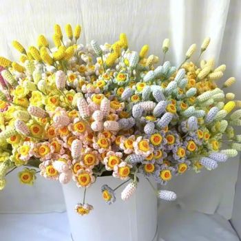 2025 New Arrival 100 Handmade Flower Artificial Flower Daffodil Flower Crochet Flower - Sihang Import and Export Trade (Dazhou) Co., Ltd. - China