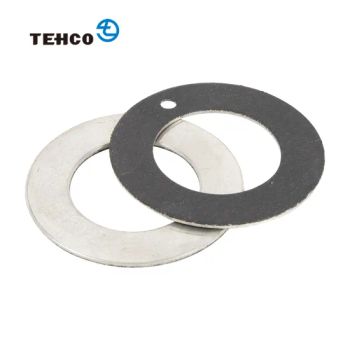 OEM Custom High Pressure Steel Gasket DU Plain Washer Made of Steel Base Bronze Powder and Black PTFE for Printing Machine. - CHIZHOU TEHCO PRECISION PARTS CO., LTD. - China
