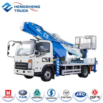 4X2 4X4 Telescopic Boom Aerial Working Lift Truck High Altitude Operation Trucks - Hubei Hengsheng Special Automobile Co., Ltd - China