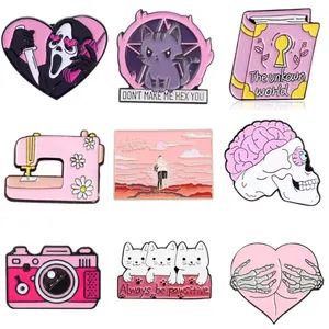 Wholesale Personalized Cute Enamel Metal Pins for Clothes Brand Sjr Origin China Material Metal Technics Enamel Feature Flashing - Meishan Shunjieru Arts & Crafts Co., Ltd. - China