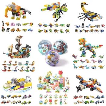 DIY Building Block Toy Electronic Vehicle Animal Capsule Mini Plastic Building Toy - Shantou Tombo Toys Co., Ltd. - China