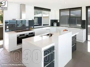White Quartz Stone Countertops/Table Tops/Vanity Top/Meetingtop From China - FOSHAN STRONG QUARTZ CO., LTD - China