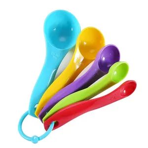 5-Piece Set of Plastic Hanging Hole Measuring Spoons, Baking Color Seasoning Spoons - Guangdong Tangshihoa Industry and Trade Co., Ltd. - China