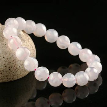 Genuine Chakra Healing Gemstone Jewelry Fashion Cherry Pink Agate Bracelet for Women - Haifeng Alaric Inc - China