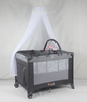 Metal Play Yard New Born Foldable Portable Baby Playard Kids' Playpens - Ningbo Happy Island Baby Products Co., Ltd. - China