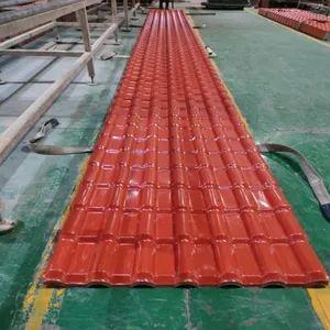 Anti-UV Plastic Synthetic Resin PVC Roof Tiles Origin China Shape Arched Weight 2kgs/M2 Model NO. R1050 Type Bent Tiles HS Code - Pingyun International - China
