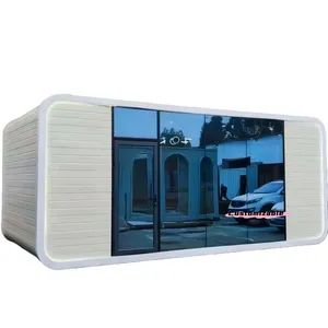 Luxury Office Shop Capsule Mobile Homes Prefab Houses Luxury Coffeeshop Apple Cabin - Guangzhou Zhonglian Steel Structure Co., Ltd. - China