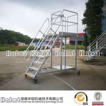Single Side Straight Aluminium Ladders with Safety Door - Hunan Hua-Alu Machinery Technology Co., Ltd. - China
