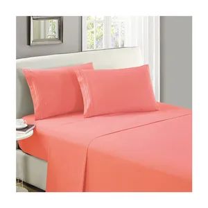 Popular and Cheap Household Bed Sheet Sets, Microfiber Sheet Set, Flat Sheet, Fitted Sheet and Pillowcase - Changxing Jiaxing Import and Export Co., Ltd - China