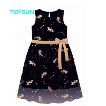 Little Girls Dresses Sequin Tulle Mesh Flower Prom Gown Birthday Party Dress - XIAMEN TOPSUN APPAREL CO., LTD. - China