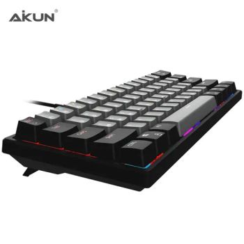 Mini Size Mechanical Gaming Keyboard - RGB Backlight - Mx Blue Switches, ABS + Iron Structure Full Size Electronics PCBA. M. M Function - Type C Conenction Plug - Aikun (China) Electronics Company Limited - China