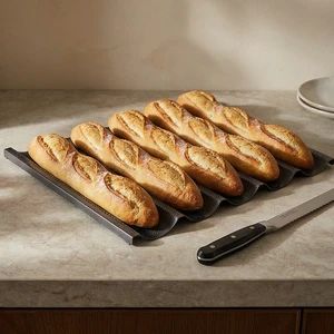 Baguette French Bread Non Stick Bakeware Pan Perforated Stainless Steel Baking Tray Perforated - Jiangsu T-Shine Bakeware Co., Ltd. - China