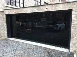 Automatic Residential See Through Black Mirror Glass Aluminum Sectional Garage Door with Manufacturer Wholesale Price - Liangjia Doors And Windows (Foshan) Co., Ltd. - China