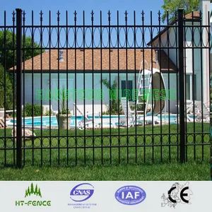 Wrought Iron Fence Origin China Trademark HT Model NO. HT-O-006 Specification ISO9001, CE Production Capacity - Anping County Hangtong Wiremesh Co., Ltd. - China