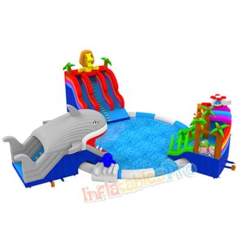 Mobile Water Park Inflatable Amusement Park Factory Condition New Age 3-18 Years Color Colourful Thickness 0.55mm Model NO. - Guangzhou Inflatablespro Amusement Co., Ltd - China
