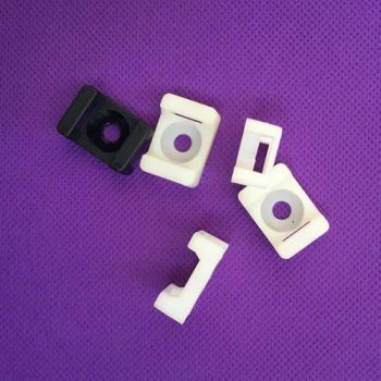 Low Price Plastic Cable Tie Mounts, Nylon PA66 Saddle Screw Square Cable Tie Holders - Wenzhou High Fun Electronic Co. Ltd - China