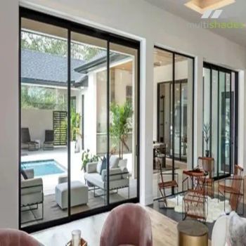 Multishades Premium Aluminium Sliding Door Featuring Smart Opening System Innovative Glass Door with Temepered Glass and Thermal Break Automatic Sliding Door - Foshan Multishades Group Co., Limited - China
