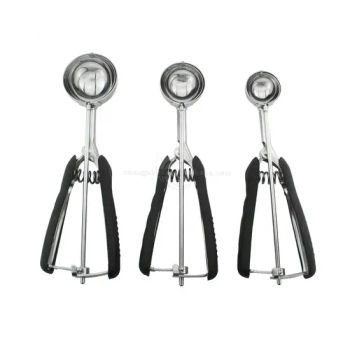 Ice Cream Tools Cookie Melon Baller Scoop Ice Cream Scoop Set Silicone Handle Stainless Steel Ice Cream Scoop - Jiangmen Xinxin Houseware Co., Ltd. - China