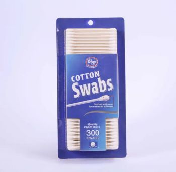 Custom 300 Plastic Baby Safety Cotton Swab Applicator Pure Cotton Super Soft Cotton Bud Sticks - AIJIE COTTON SWAB LTD. - China