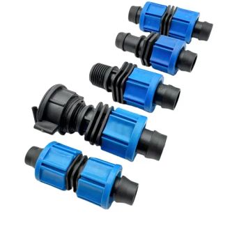16mm Drip Tape Connectors Drip Hose Fittings Lock Nut Plastic Fitting Drip Irrigation System - Great Irrigation Equipment (Fuzhou) Co., Ltd. - China