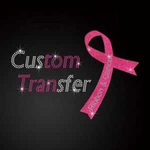 Suppliers Pink Ribbon Heat Transfer Bulk Iron on Patches Flatback Rhinestones - Qingdao Yibaili Accessories Co., Ltd. - China
